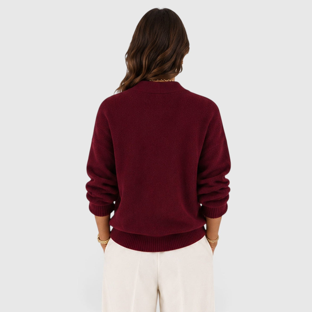 Maglione Donna Scollo a V in Maglia Morbida