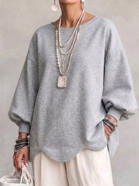 Alessia | Felpa oversize con fondo ondulato
