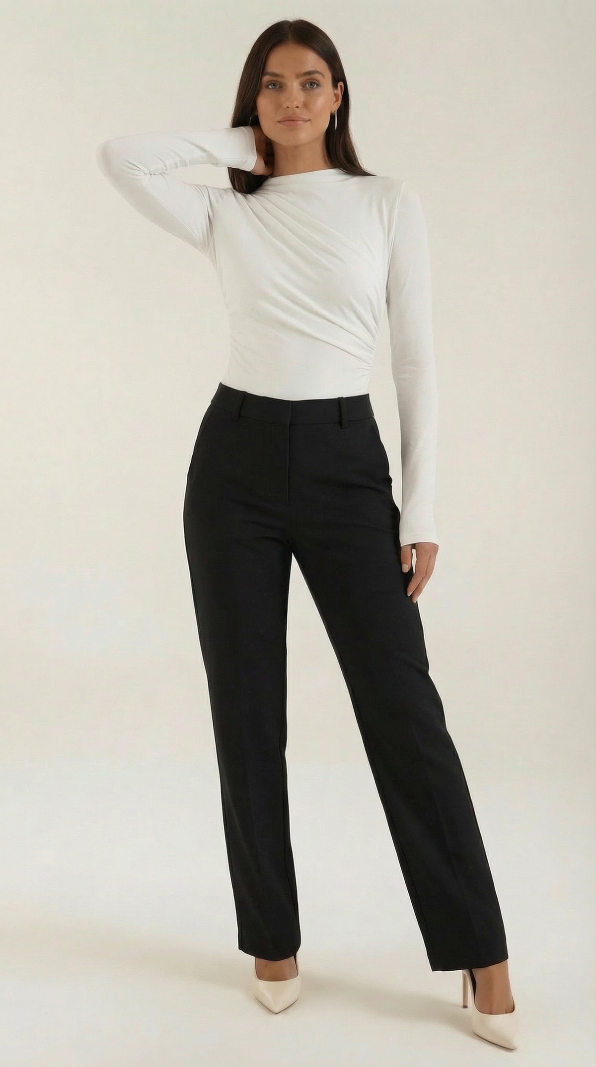 Body Donna a Maniche Lunghe con Ruches