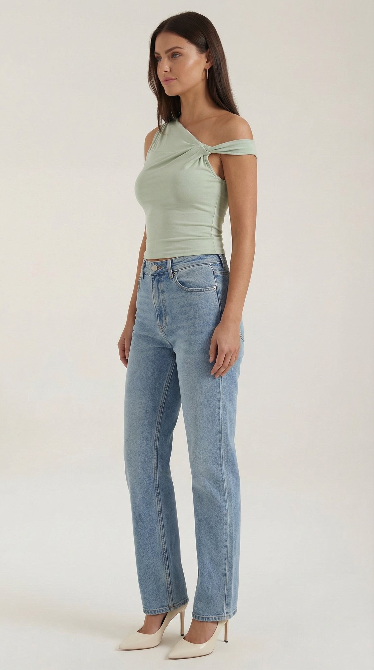 Top Donna Monospalla Drappeggiato