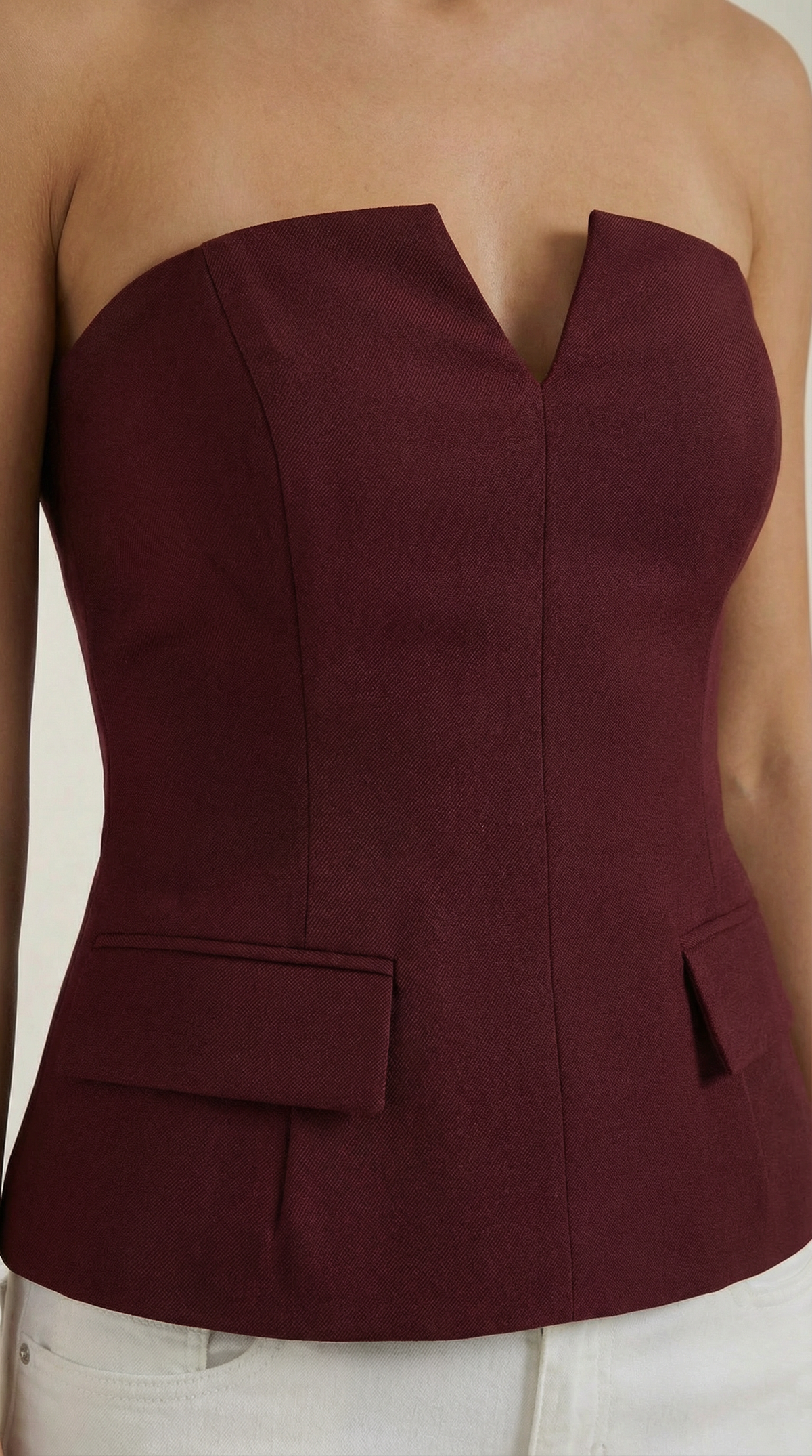 Top Donna Senza Maniche con Scollo a Incavo