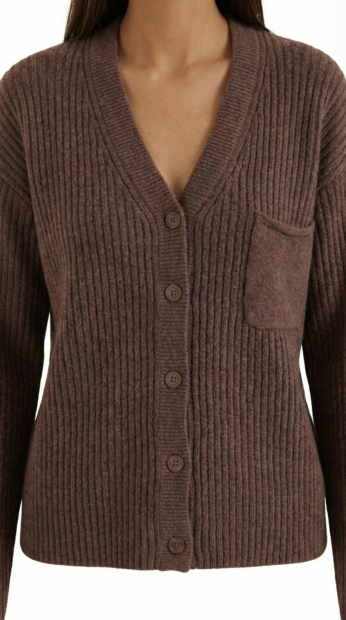 Cardigan Oversize Donna in Maglia a Coste