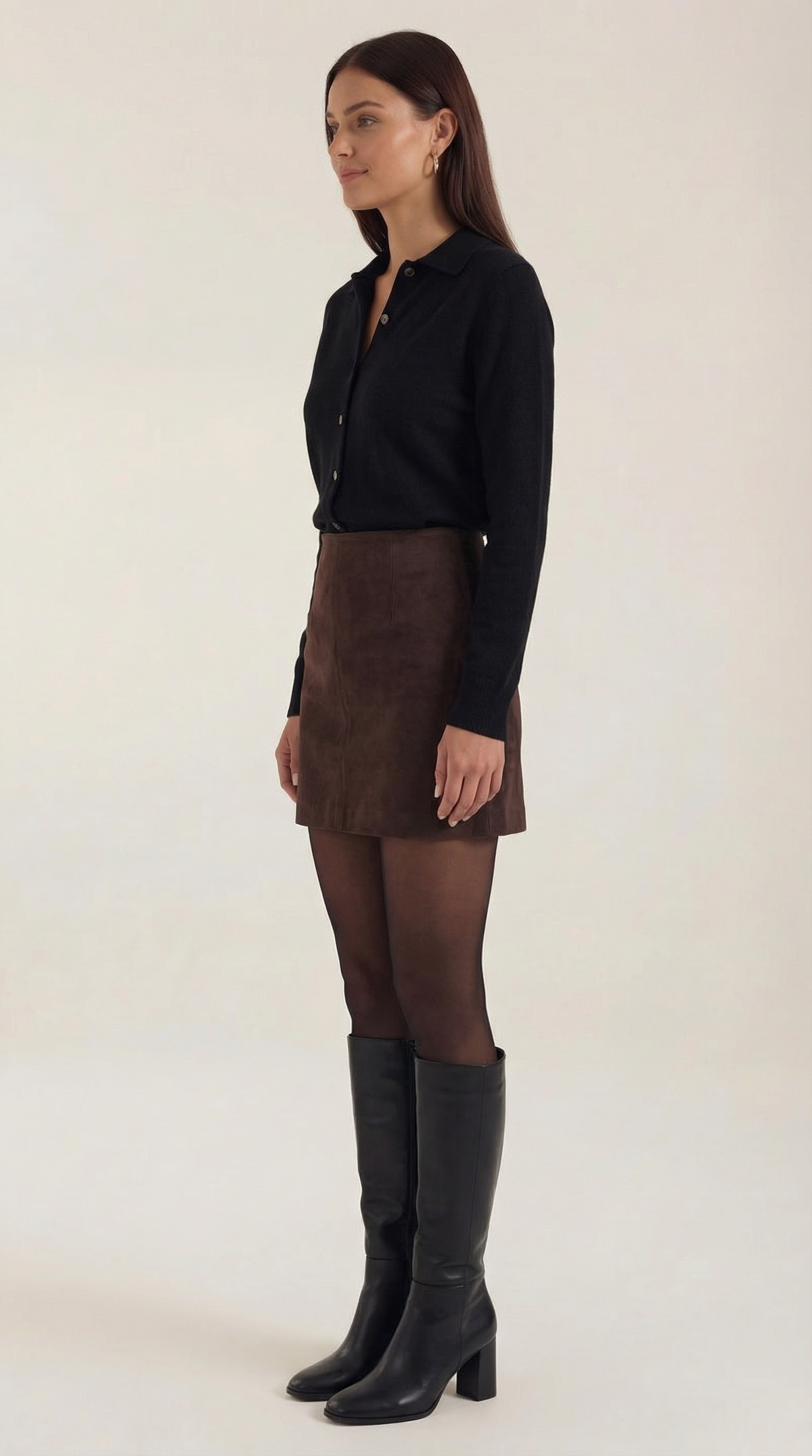 Cardigan Donna con Colletto Bottonato