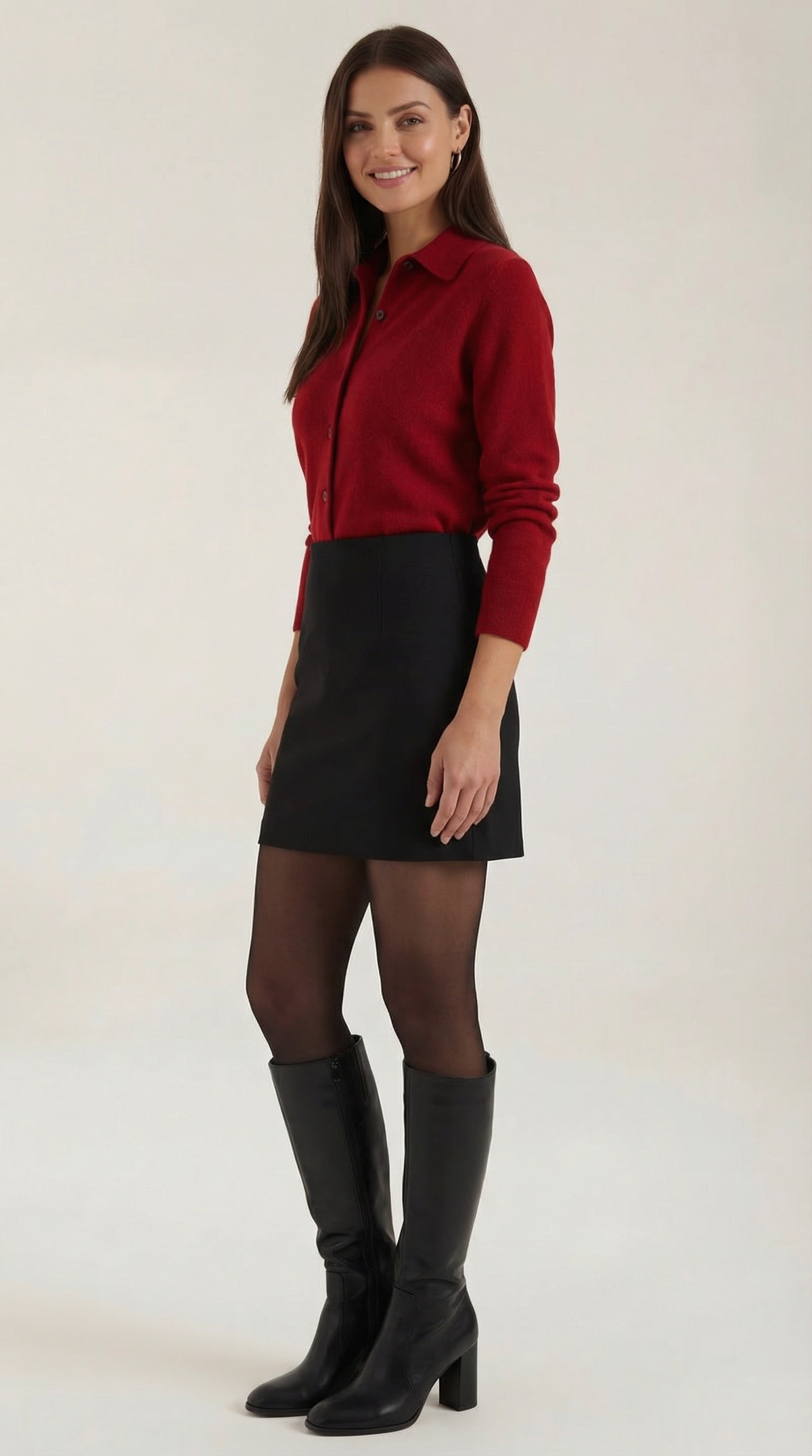 Cardigan Donna con Colletto Bottonato