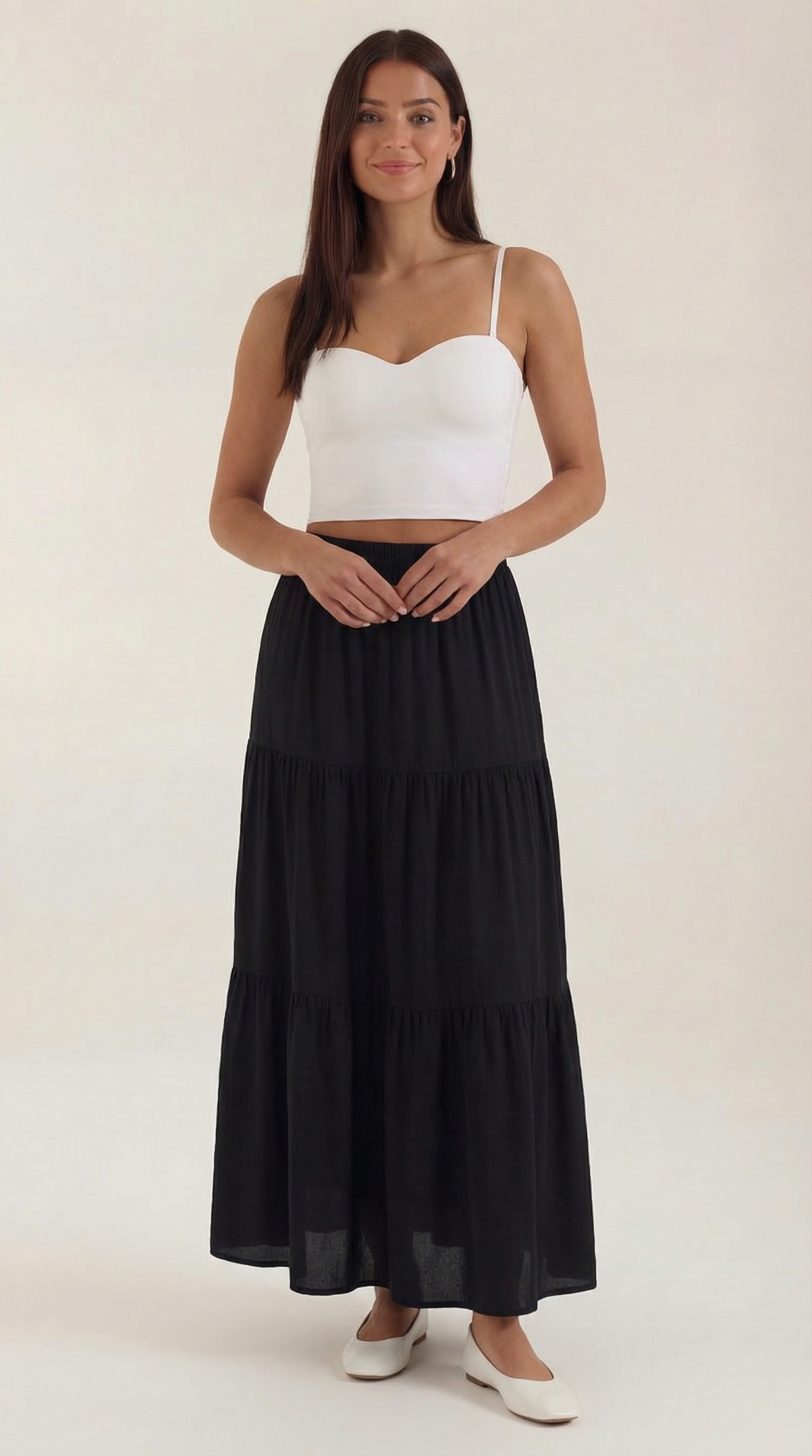 Canotta Crop Donna con Scollo a Cuore