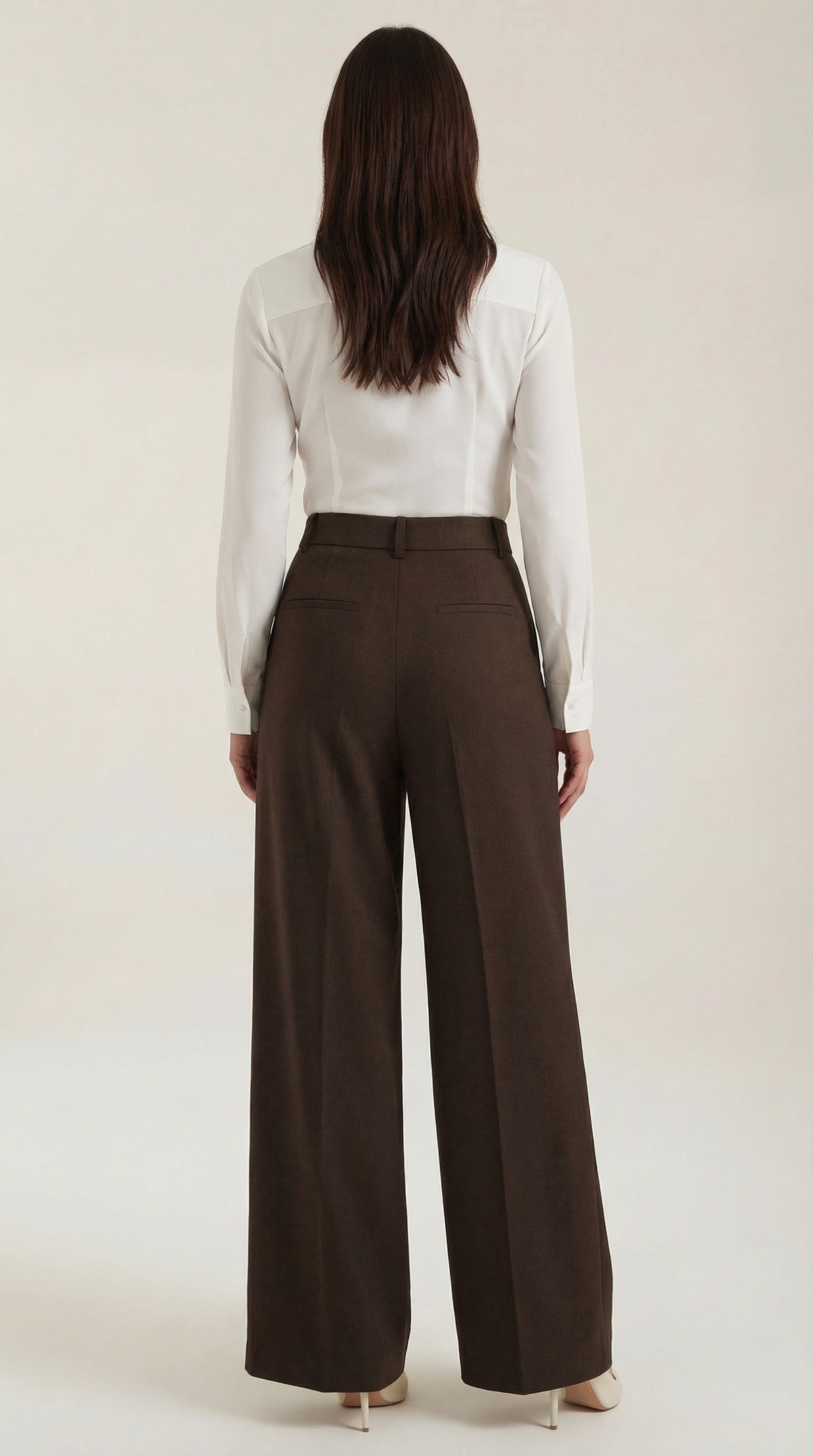 Pantaloni Donna a Gamba Larga Sartoriali con Pieghe