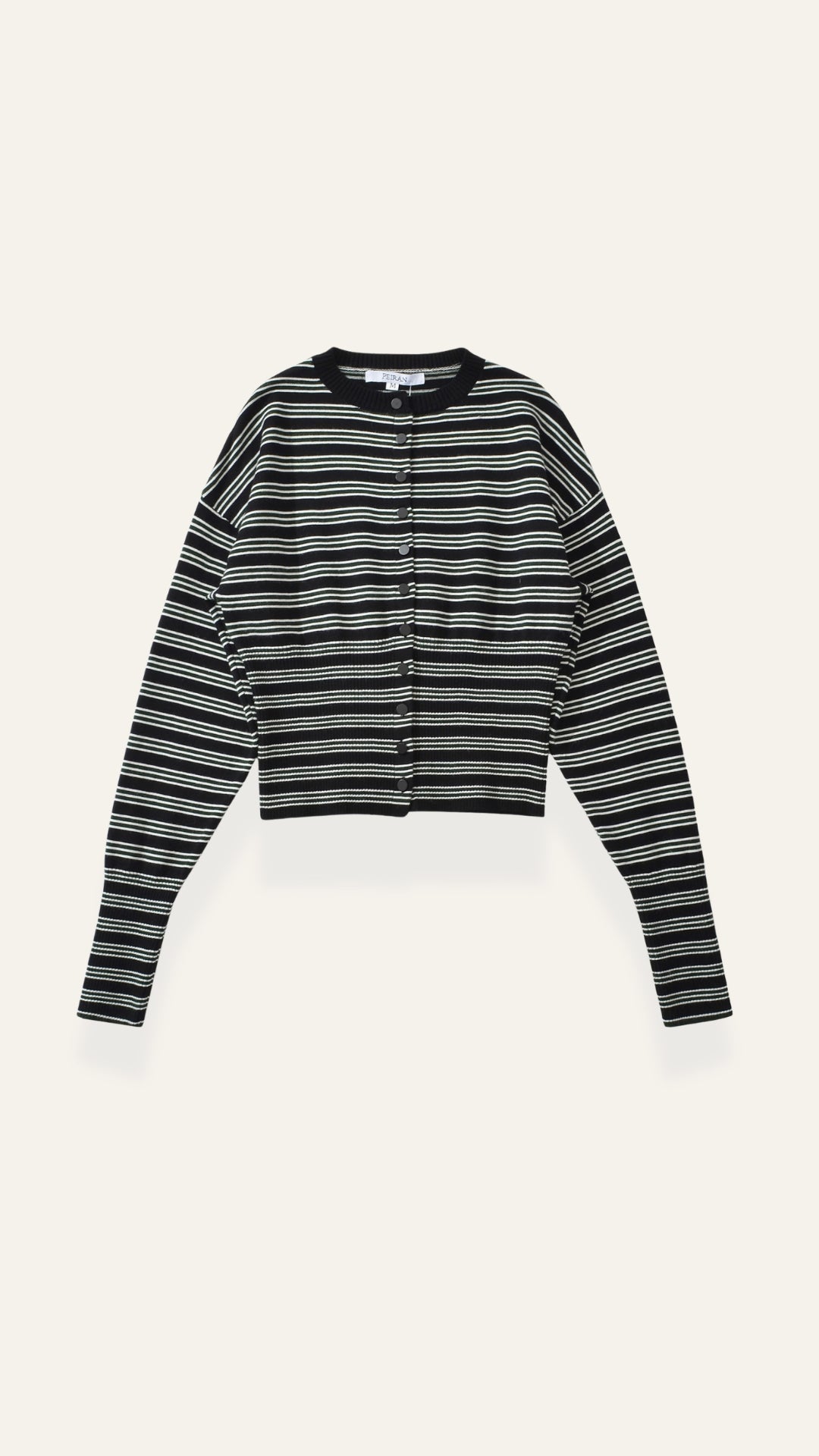 Cardigan Crop Donna a Righe