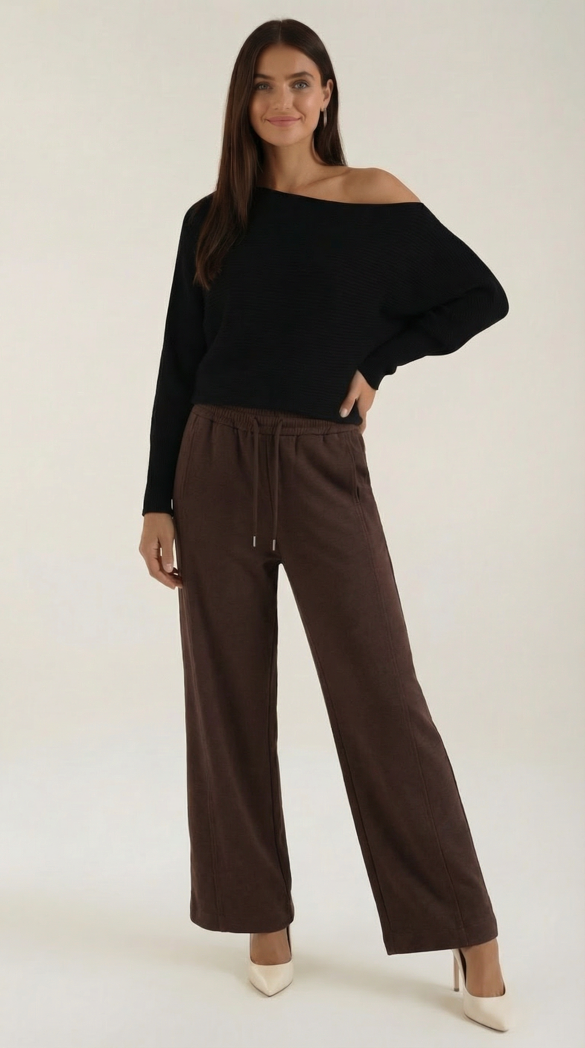 Pantaloni Donna Wide Leg con Coulisse