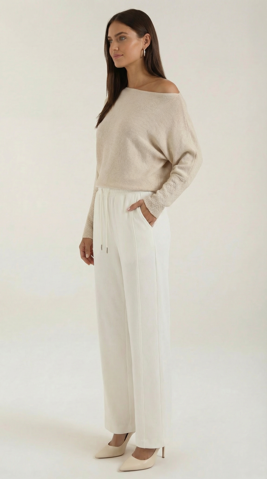 Pantaloni Donna Wide Leg con Coulisse