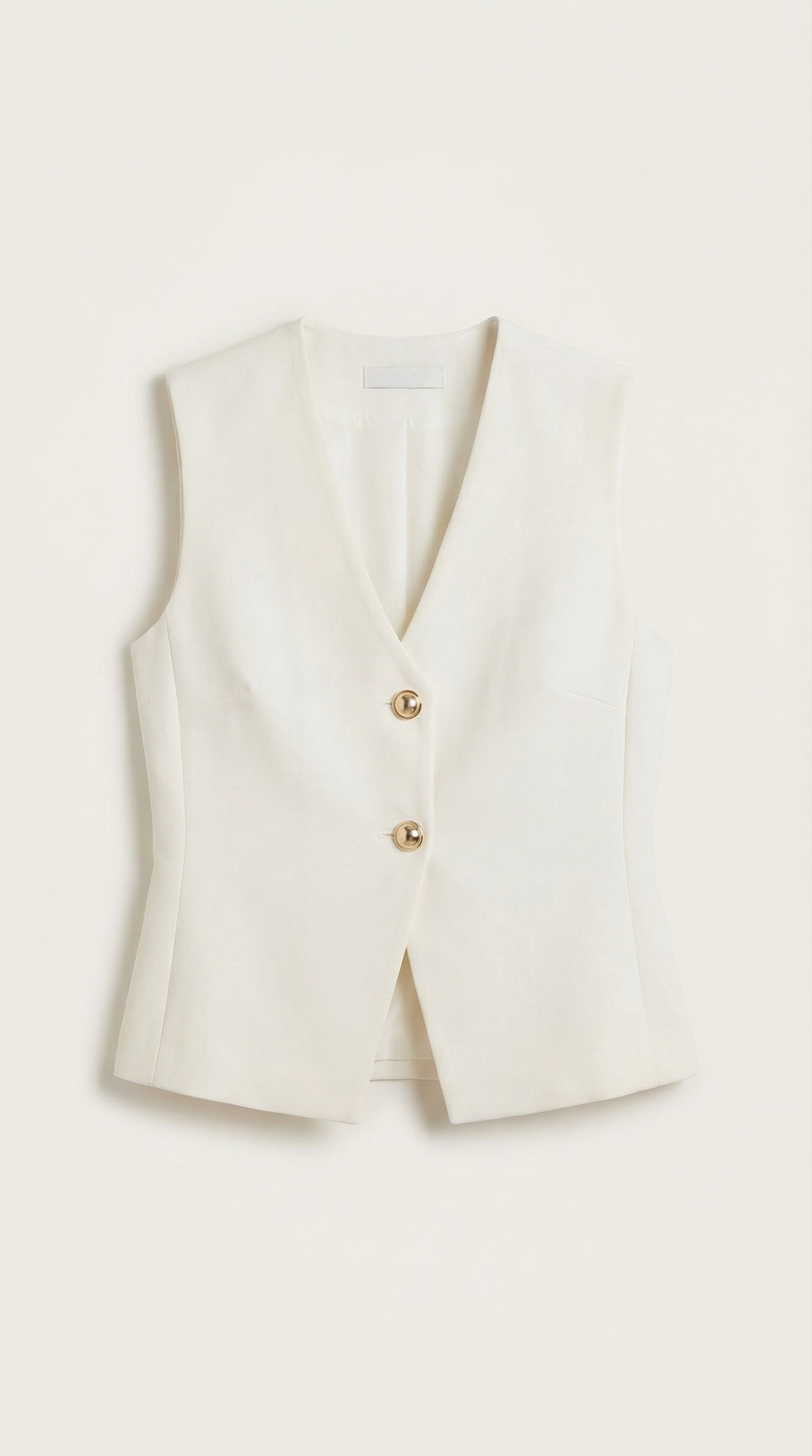Gilet Donna in Maglia con Orlo Asimmetrico
