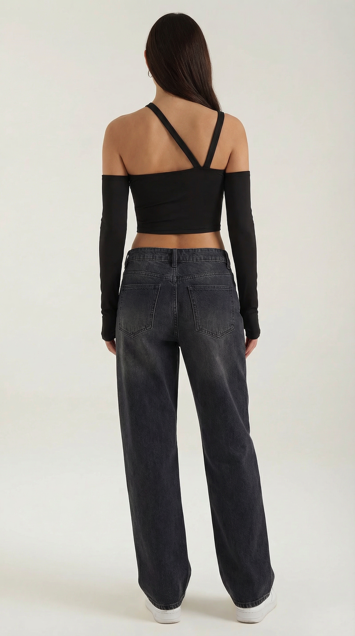 Canotta Donna con Cut-Out e Maniche Staccabili