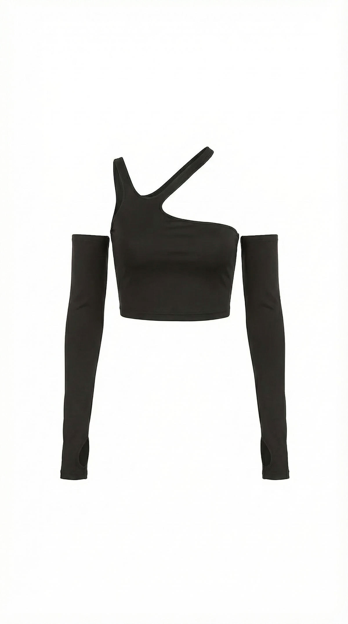 Canotta Donna con Cut-Out e Maniche Staccabili
