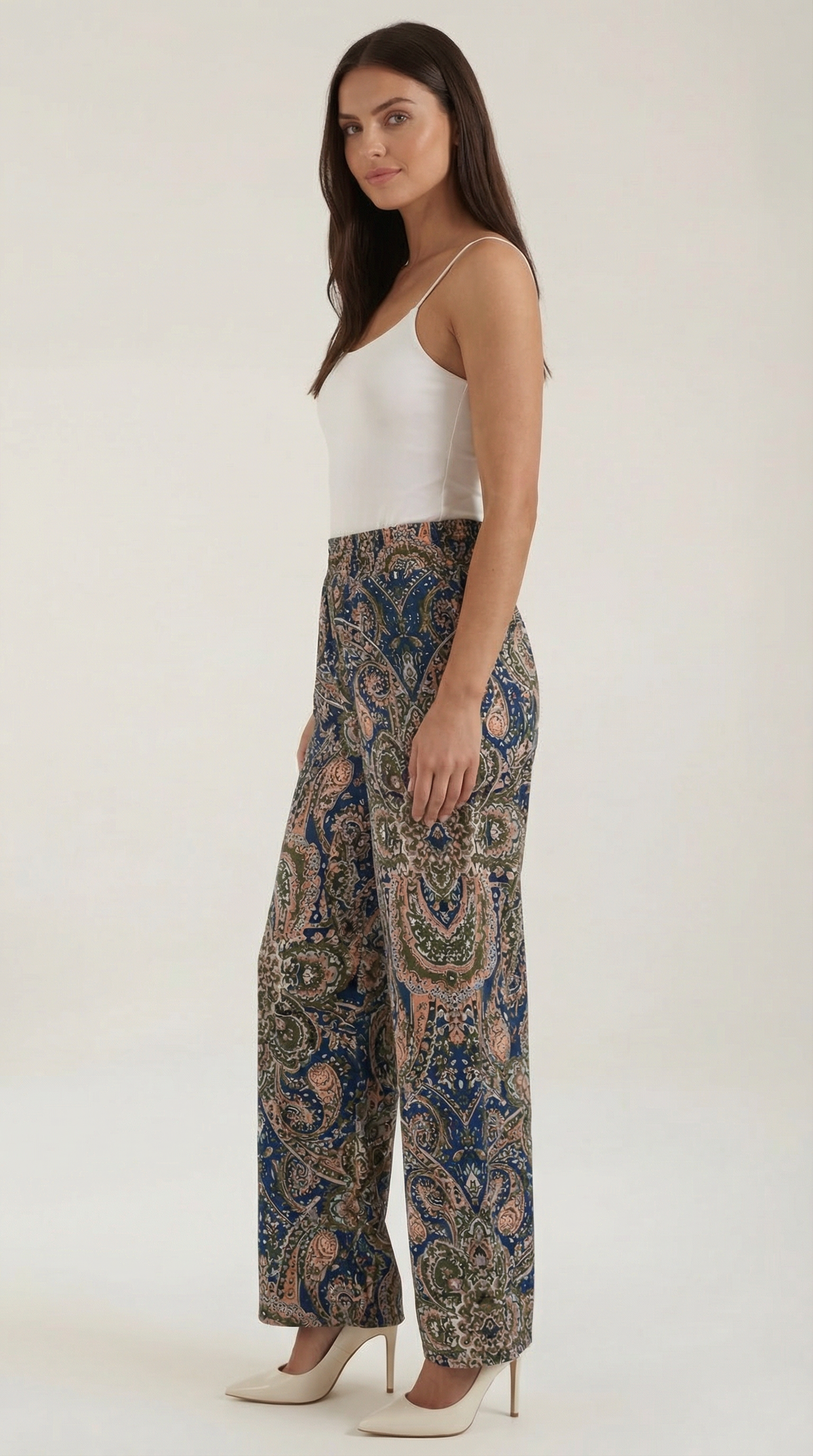 Pantaloni Donna Paisley a Gamba Ampia