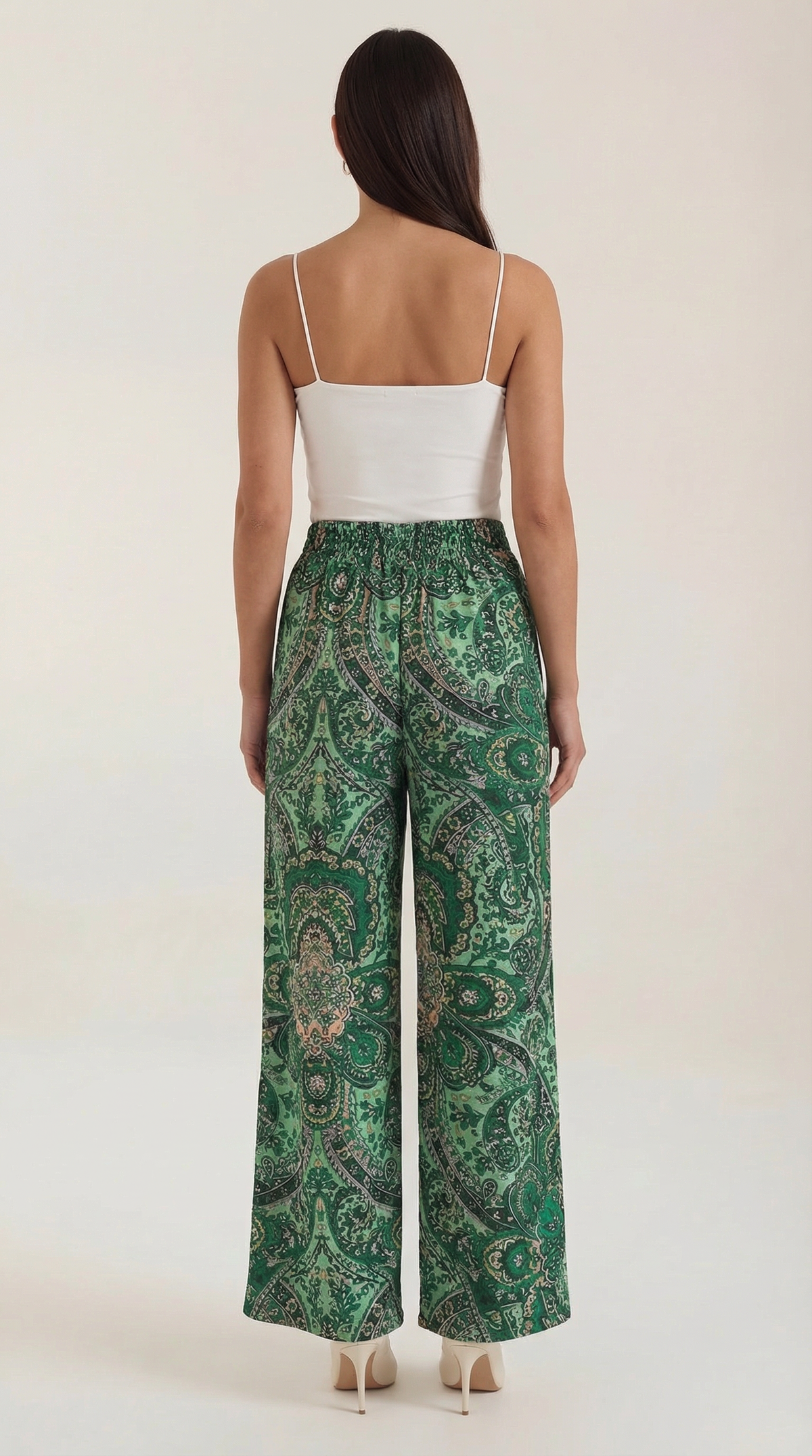 Pantaloni Donna Paisley a Gamba Ampia