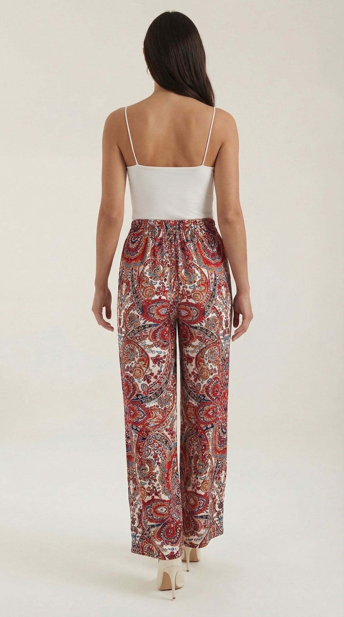 Pantaloni Donna Paisley a Gamba Ampia