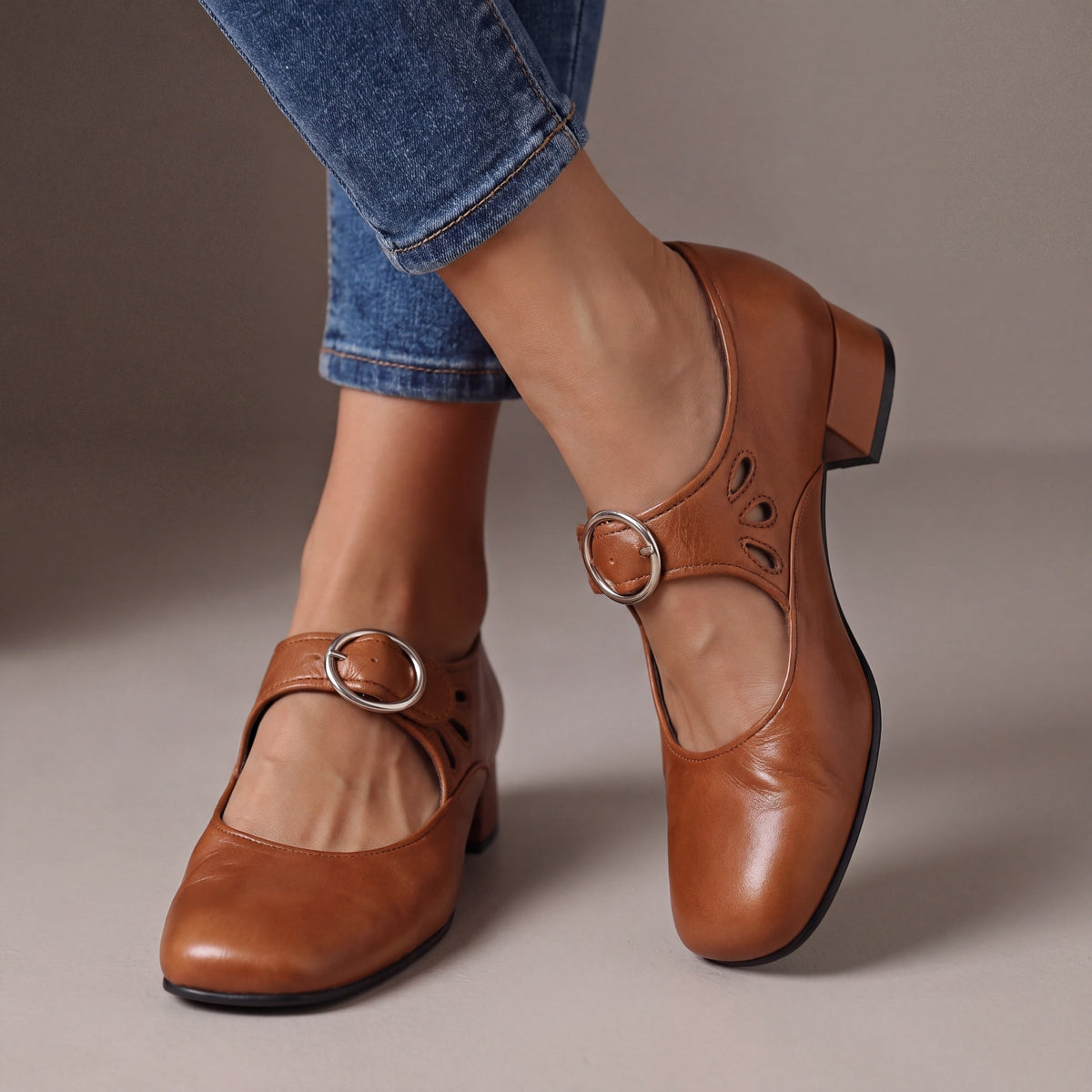 Carlotta | Scarpe Mary Jane con tacco basso